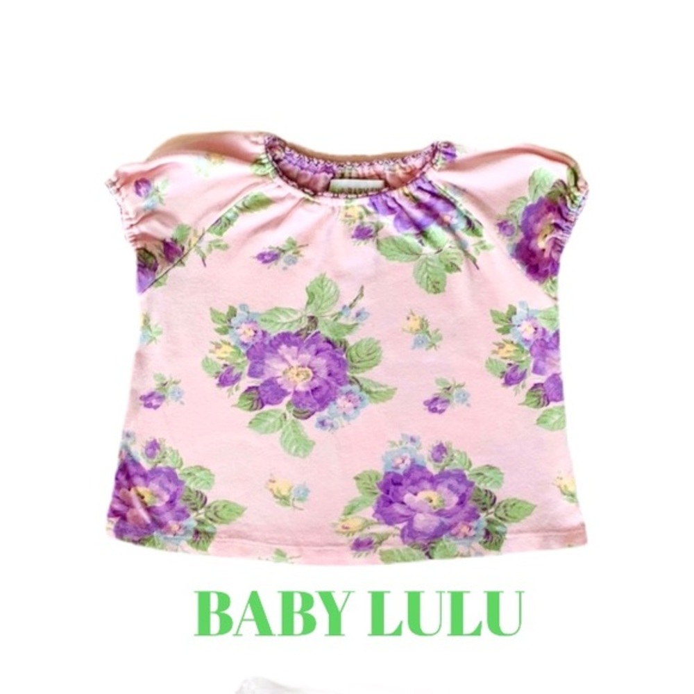 BABY LULU Pink & Purple Floral Top 3 3T